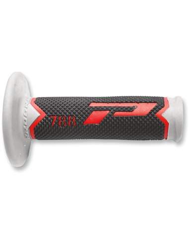 Punhos Offroad de densidade tripla 788 Closed End Preto / Cinza / Vermelho PRO GRIP PA078800ROGN