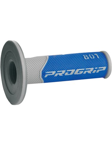 Punhos Offroad de Dupla Densidade 801 Closed End Azul / Cinza PRO GRIP PA080100GRBL