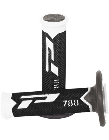 Punhos Offroad de densidade tripla 788 Closed End Branco / Preto / Azul PRO GRIP PA078800WBN