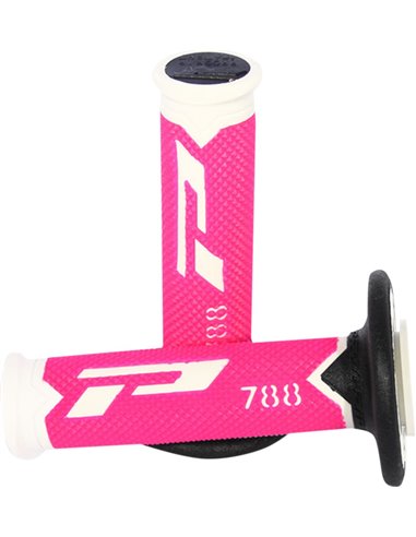 Grips Triple Density Offroad 788 Closed End White/Black/Fluo Pink PRO GRIP PA078800WFXN