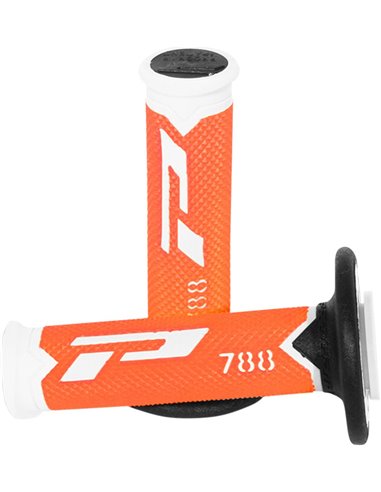 Grips Triple Density Offroad 788 Closed End White/Black/Fluo Orange PRO GRIP PA078800WAFN