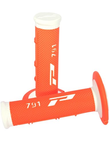 Grips Double Density Offroad 791 Closed End White/Fluo Orange PRO GRIP PA079100BIAF