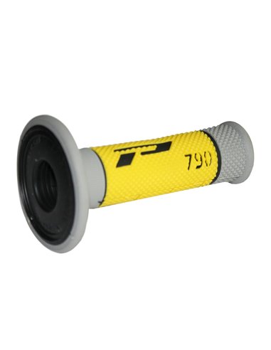 Poignées Offroad Triple Densité 790 Extrémité Fermée Gris / Jaune / Noir PRO GRIP PA079000THGI