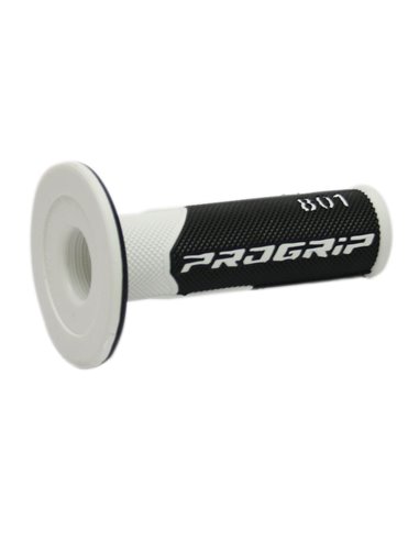 Punhos Offroad de Dupla Densidade 801 Closed End Preto / Branco PRO GRIP PA080100BI02