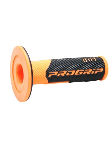 Punhos Offroad de Dupla Densidade 801 Closed End Preto / Fluo Laranja PRO GRIP PA080100AF02