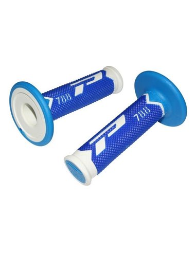 Punhos Offroad de densidade tripla 788 Closed End Branco / Azul / Azul Claro PRO GRIP PA078800WBA