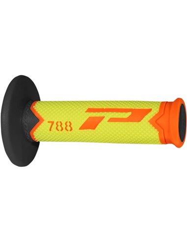 Punhos offroad de densidade tripla 788 Closed End Fluo Orange / Fluo Yellow / Black PRO GRIP PA078800AFYN