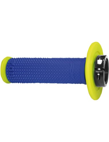 Poignées 708 Offroad Single Density Lock On Fluo Yellow / Blue PRO GRIP PA070800GFBL