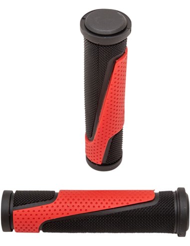 807 Atv/Mtb Double Density Grips Open End Black/Red PRO GRIP PA080722NERO