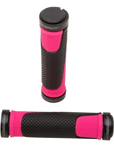 997 Atv/Mtb Lock On Double Density Grips Open End Fuchsia/Black PRO GRIP PA099722FX02