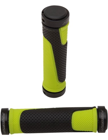 Punhos 997 Atv / Mtb Punhos em dupla densidade Fluo de extremidade aberta amarelo / preto PRO GRIP PA099722GF02