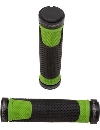 Punhos 997 Atv / Mtb Punhos em dupla densidade Open End Fluo Verde / Preto PRO GRIP PA099722VF02