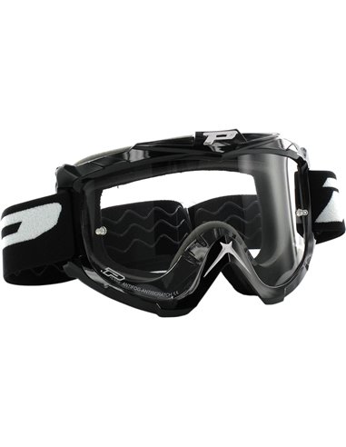 Gafas de motocross Offroad Base Line Black 3301 Cristal transparente PRO GRIP PZ3301NE