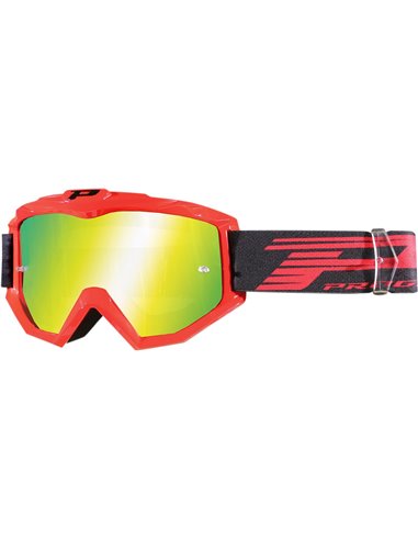 Gafas de motocross Atzaki 3201 Red PRO GRIP PZ3201ROFL