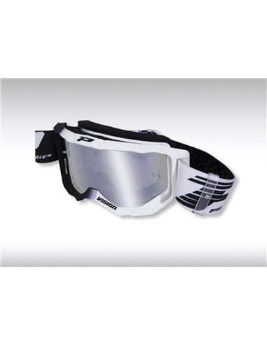 Gafas de motocross 3300 Bk/Wh Cristal espejo PRO GRIP PZ3300FL-126