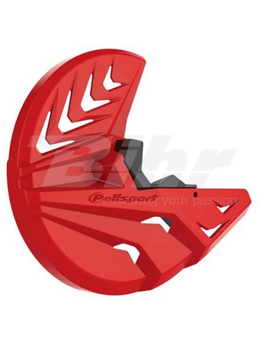 Honda CRF 250R/450R - Proteção de Disco e Pé de forquilha Vermelho - Modelos 2010-14 Polisport 8155100003