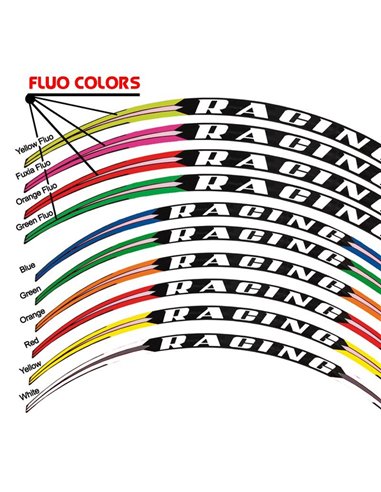 Autocollants de jante Kit prédécoupé 5026 Jaune Fluo PRO GRIP PZ5026GF16