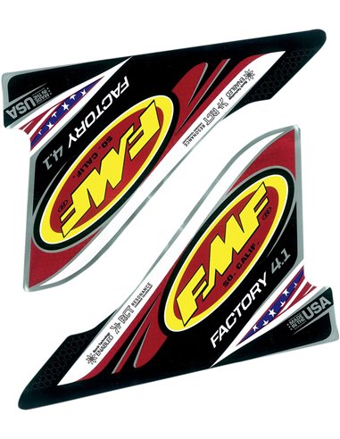 Adesivos de reposição FMF Factory 4.1 Usa Wrap 2pcs 012636