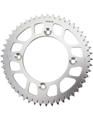 Rear sprocket JTA798.49 LIGHTWEIGHT 49 teeth 428 PITCH NATURAL 7075-T6 ALUMINUM ALLOY