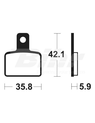 Brake pads set Tecnium MOR395 Sinterizadas racing