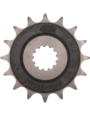 Front drive sprocket JTF565.16RB RUBBER CUSHIONED 16 teeth 520 PITCH NATURAL SCM420 / 20CRMO CHROMOLY STEEL