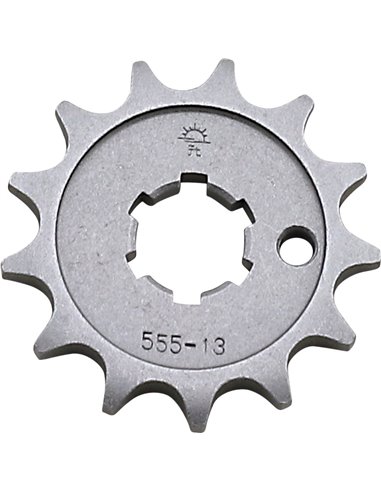 Front drive sprocket JTF555.13 13 teeth 428 PITCH NATURAL STEEL