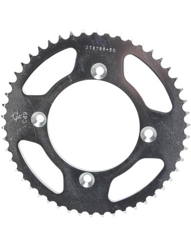 Rear sprocket JTR798.50 50 teeth 428 PITCH NATURAL C49 HIGH CARBON STEEL