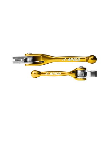 Articulated lever kit RMZ250 (07-20) RMZ450 (05-20) KX65 / 85 / (02-20)) Apico Yellow FLEXISUZ2YL