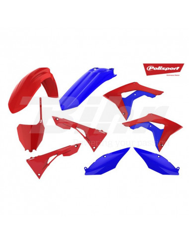 Honda CRF250R - Kit Plastiques MX Rouge et Bleu - Modèles 2018-19 Polisport 90791