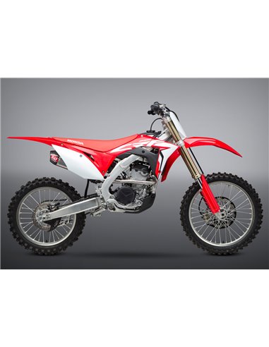 Linha completa Yoshimura Signature RS-9 escape duplo, titânio e tampa de carbono, Honda CRF250R