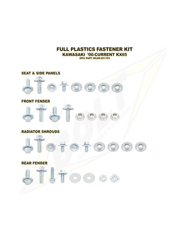 Kit Sujeción Plásticos KX65(00-20) Bolt KAW-001765