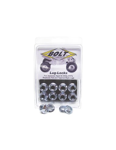 Pack 8 uds. tuercas ATV Plata Bolt LUG.S