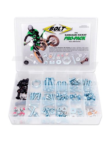 Pack tornillería Bolt Pro Kawasaki para KX/KXF 2003-2013 Bolt BMH-KXPP