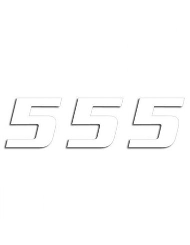 Paquete de 3 adhesivos One Series Number 5 White Blackbird Racing 5049-10-5