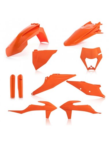 KTM EXC,EXC-F XC-W,XCF-W - Enduro Plastic Kit Orange - 2020-21 Models Polisport 91041