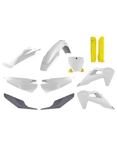 Husqvarna TC/FC - MX Kit Plastique Blanc - Modèles 2019-20 Polisport 91018