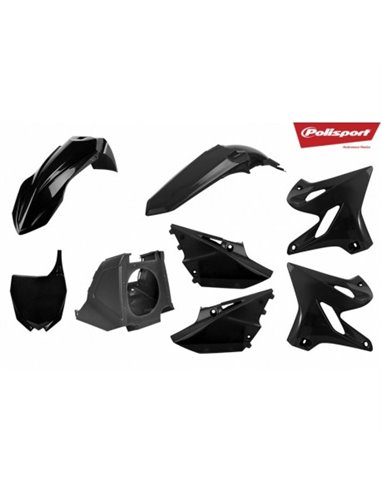 Yamaha YZ125,YZ250 - Kit Plastiques Restyling Noir - Modèles 2002-20 Polisport 90718