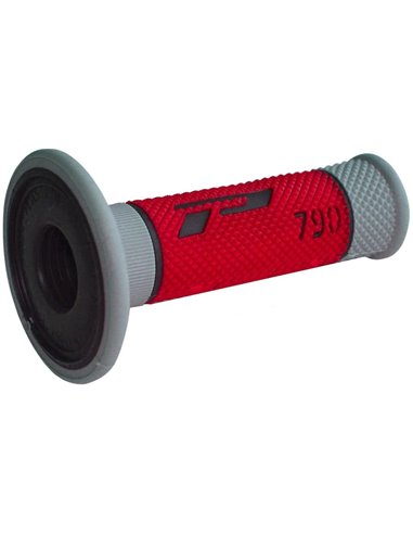 Poignées Offroad Triple Density 790 Extrémité fermée Gris / Rouge / Noir PRO GRIP PA079000THRO