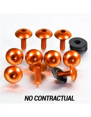 Kit de quincaillerie en aluminium pour carénage orange Pro-Bolt FOSU38O