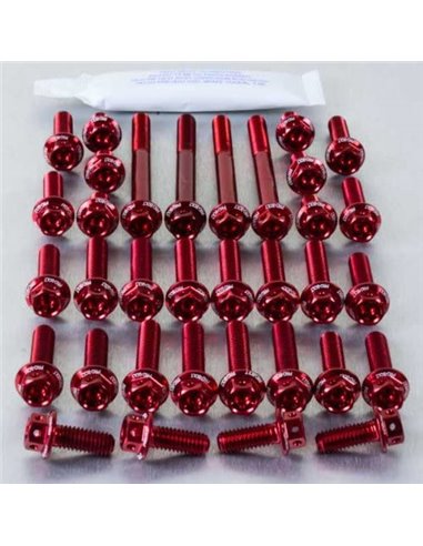 Kit tornillería aluminio Race Spec motor Pro-Bolt EOHO85HXRR Rojo