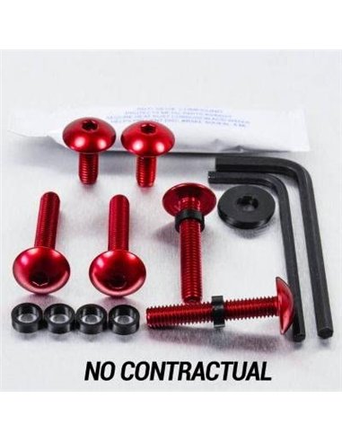 Kit de ferramentas de carenagem de alumínio vermelho Pro-Bolt FOHO52R