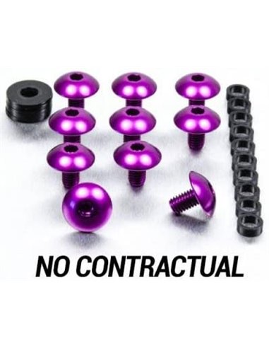 Kit de quincaillerie en aluminium pour carénage violet Pro-Bolt FOHO52P