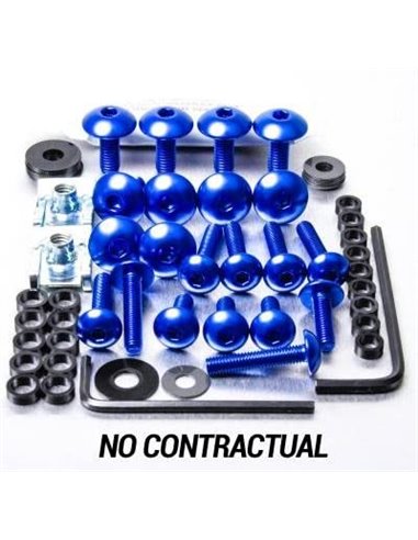 Kit tornillería aluminio carenado Pro-Bolt FOKA37B Azul