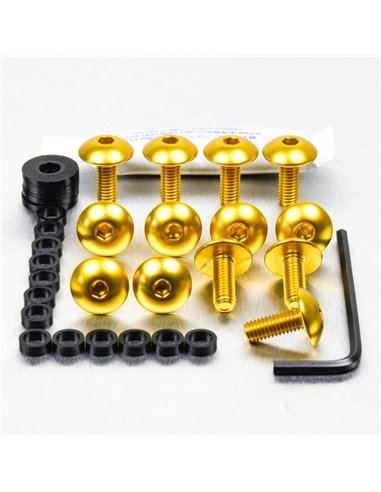 Kit de ferragens para carenagem de alumínio Pro-Bolt FSU027G Gold