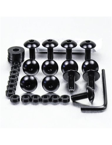 Kit de quincaillerie de carénage en aluminium noir Pro-Bolt FSU027BK