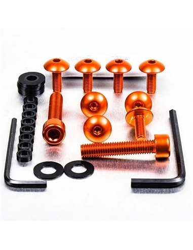 Kit de quincaillerie en aluminium pour carénage orange Pro-Bolt FOYA100O