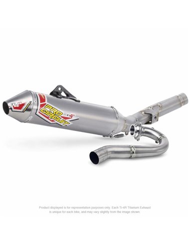 Complete exhaust line Pro Circuit Ti-4R: Silencer and titanium body, Honda CRF450R