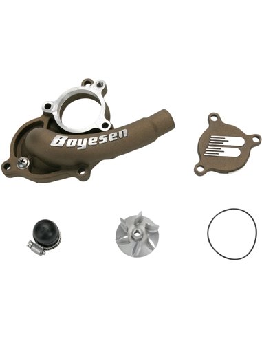 Kit de hélice e tampa da bomba de água Boyesen Aluminum Magnesium Supercooler WPK-27M