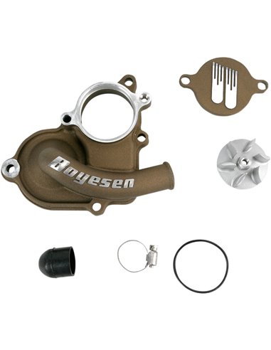 Kit de hélice e tampa da bomba de água Boyesen Aluminum Magnesium Supercooler WPK-26AM