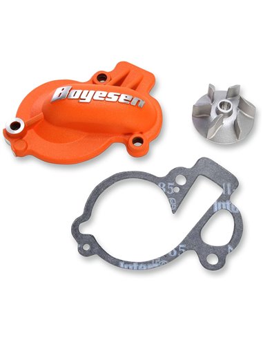 Boyesen Blue Supercooler Kit d'hélice et de capuchon de pompe à eau ALUMINUM ORANGE WPK45AO